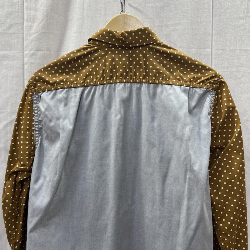 コムデギャルソンオム COMME des GARCONS HOMME シャツ、ブラウス 長袖 ドット 切替 長袖 コットンシャツ AD2011 S メンズ USED 古着 中古 50157783