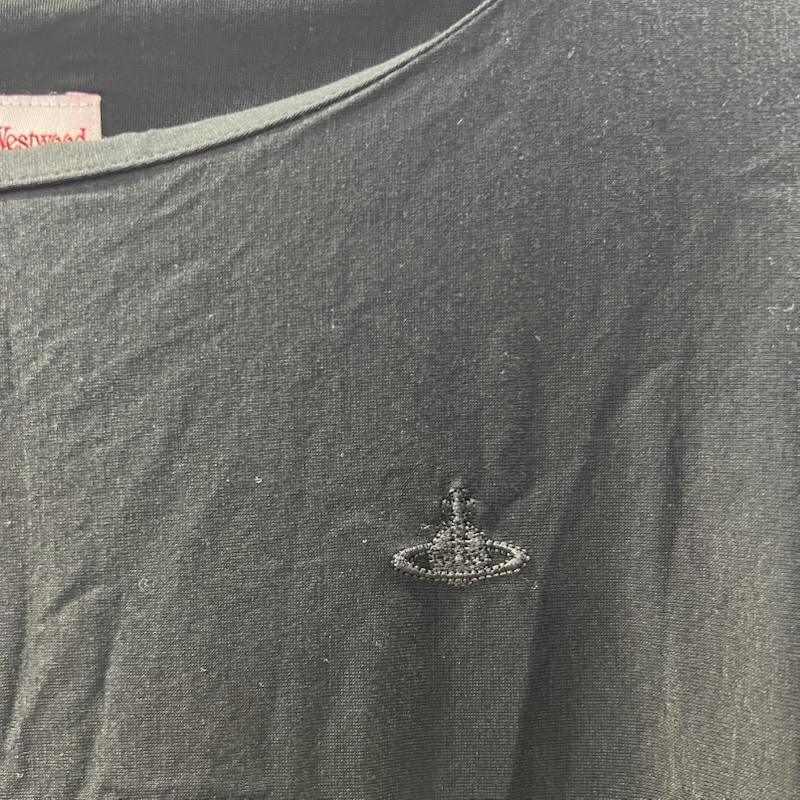 ヴィヴィアン ウエストウッド レッドレーベル Vivienne Westwood red label ワンピース ひざ丈スカート オーブ ロゴ 半袖 ワンピース 2 黒 / ブラック / black レディース USED 古着 中古 50157798