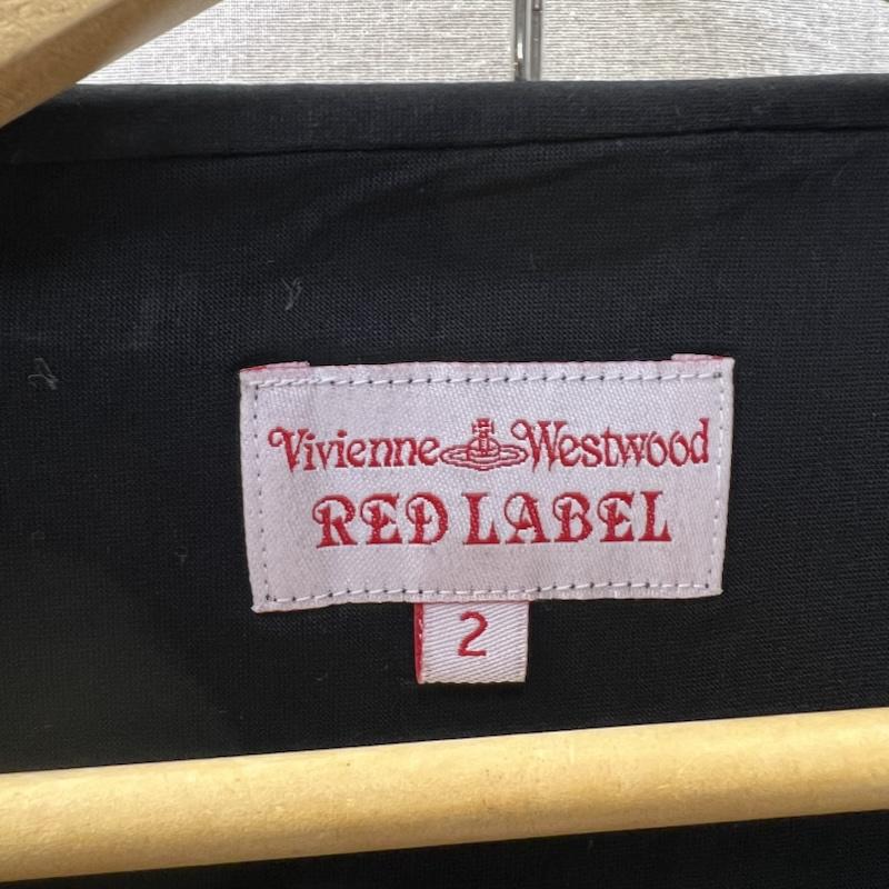 ヴィヴィアン ウエストウッド レッドレーベル Vivienne Westwood red label ワンピース ひざ丈スカート オーブ ロゴ 半袖 ワンピース 2 黒 / ブラック / black レディース USED 古着 中古 50157798
