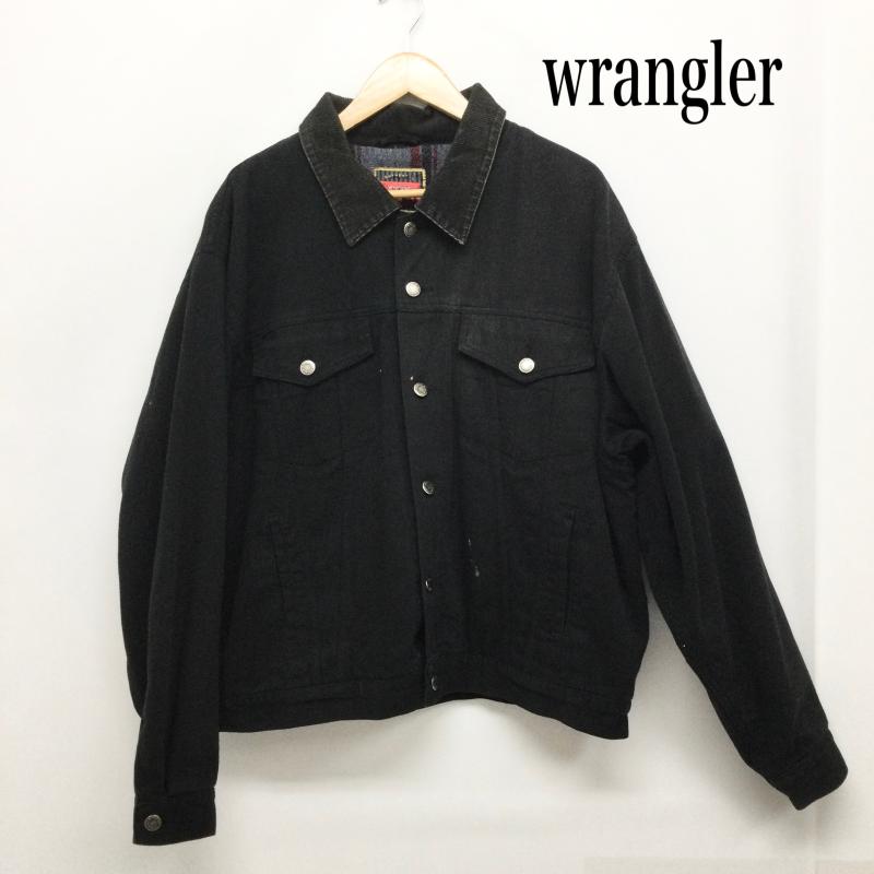 ラングラー Wrangler ジャケット、上着 ジャンパー、ブルゾン Wrangler HERO ラングラー ブラックデニムジャケット トラッカージャケット メンズL 古着 Gジャン ヴィンテージ VINTAGE 黒色 L 無地 黒 / ブラック / black メンズ USED 古着 中古 50157802