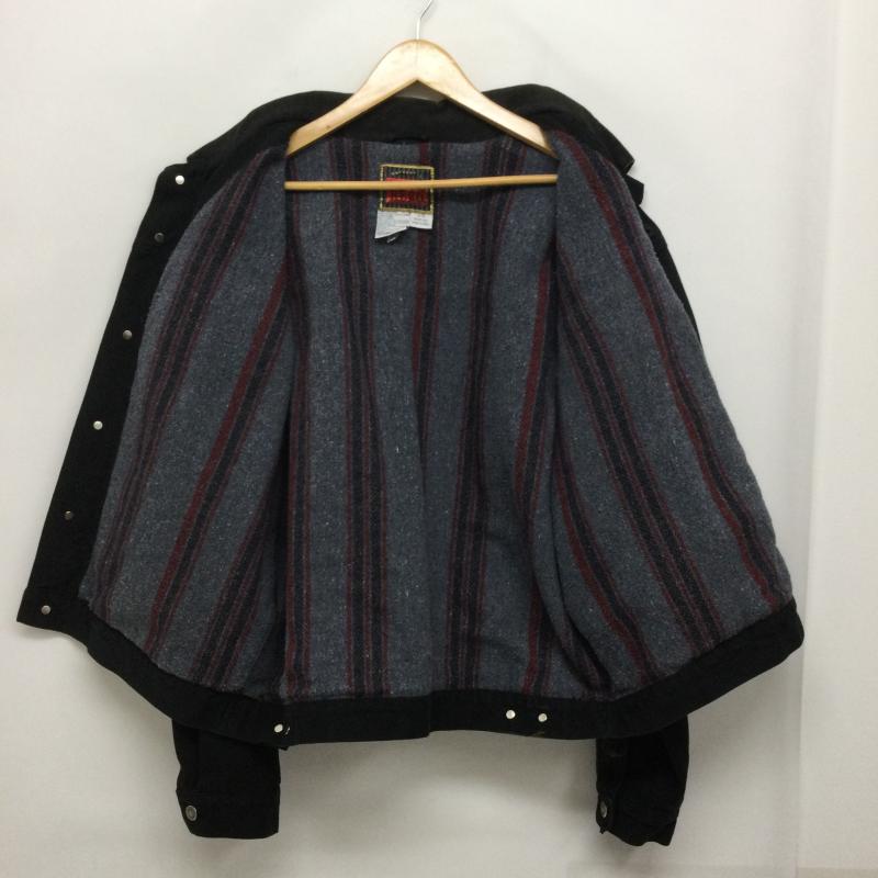 ラングラー Wrangler ジャケット、上着 ジャンパー、ブルゾン Wrangler HERO ラングラー ブラックデニムジャケット トラッカージャケット メンズL 古着 Gジャン ヴィンテージ VINTAGE 黒色 L 無地 黒 / ブラック / black メンズ USED 古着 中古 50157802