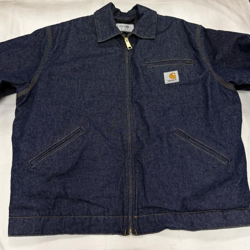 カーハート ダブリューアイピー Carhartt WIP ジャケット、上着 ジャンパー、ブルゾン デニム OG デトロイトジャケット カバーオール フルジップ キルティング ロゴ 刺繍 ブルゾン M 無地 X ワンポイント X ロゴ、文字 X 刺繍 インディゴ / インディゴ / Indigo メンズ USED 古着 中古 50157803