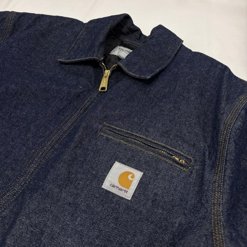 カーハート ダブリューアイピー Carhartt WIP ジャケット、上着 ジャンパー、ブルゾン デニム OG デトロイトジャケット カバーオール フルジップ キルティング ロゴ 刺繍 ブルゾン M 無地 X ワンポイント X ロゴ、文字 X 刺繍 インディゴ / インディゴ / Indigo メンズ USED 古着 中古 50157803