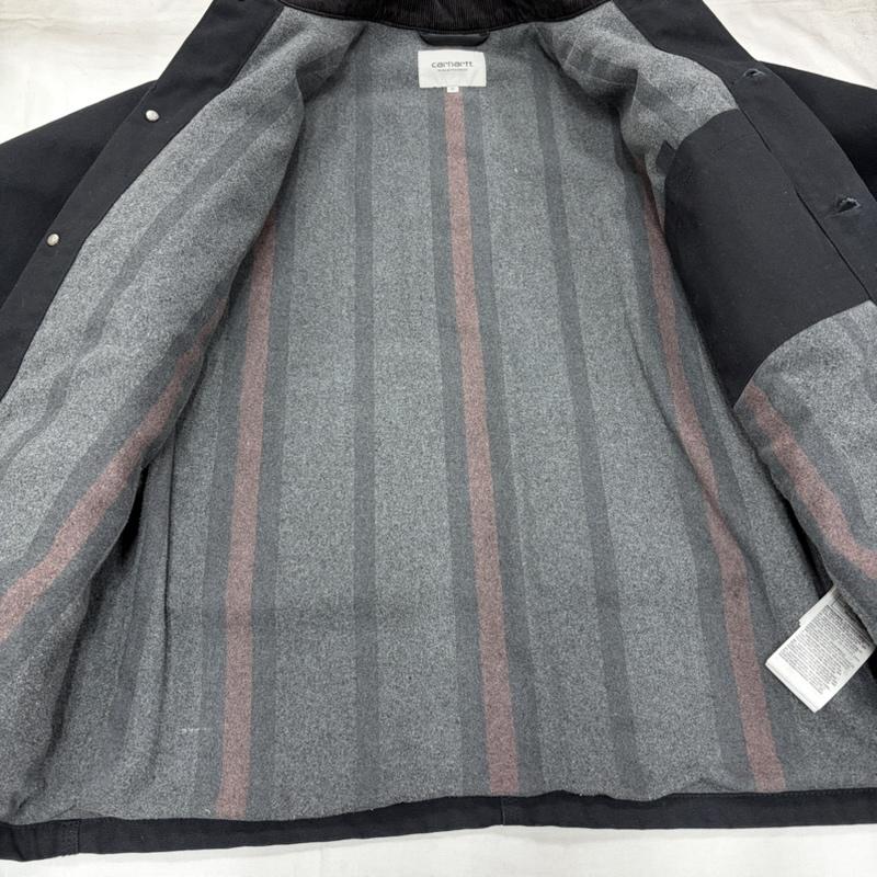 カーハート ダブリューアイピー Carhartt WIP ジャケット、上着 ジャケット、ブレザー カバーオール ミシガンコート ジャケット タグ 刺繍 コーデュロイカラー ブランケット M 無地 X ロゴ、文字 X 刺繍 黒 / ブラック / black メンズ USED 古着 中古 50157804