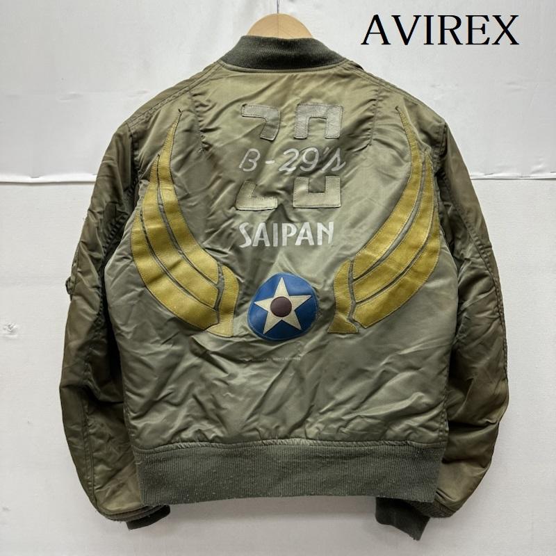 アヴィレックス AVIREX ジャケット、上着 フライトジャケット USA製 MA-1 B-29 フライト ジャケット S カーキオリーブ / カーキオリーブ / メンズ USED 古着 中古 50157806
