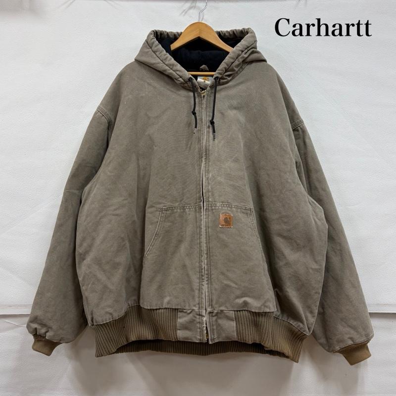 カーハート Carhartt ジャケット、上着 ジャケット、ブレザー ダック アクティブジャケット パーカー メキシコ製 フルジップ フーディー 4XL 4L ロゴ、文字 X 刺繍 メンズ USED 古着 中古 50157807