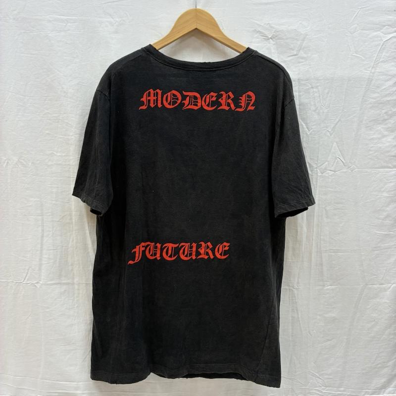 グッチ GUCCI Tシャツ 半袖 アングリー キャット 刺繍 バック プリント ヴィンテージ 加工 Tシャツ 442670 X5U16 XL ロゴ、文字 X 刺繍 X プリント X ダメージ加工 黒 / ブラック / black メンズ USED 古着 中古 50157812