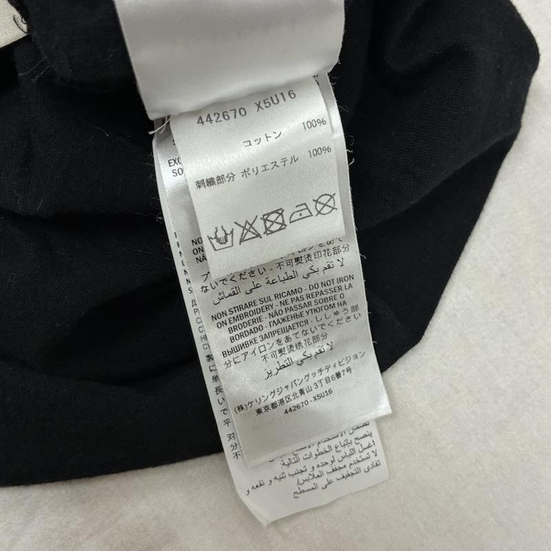 グッチ GUCCI Tシャツ 半袖 アングリー キャット 刺繍 バック プリント ヴィンテージ 加工 Tシャツ 442670 X5U16 XL ロゴ、文字 X 刺繍 X プリント X ダメージ加工 黒 / ブラック / black メンズ USED 古着 中古 50157812