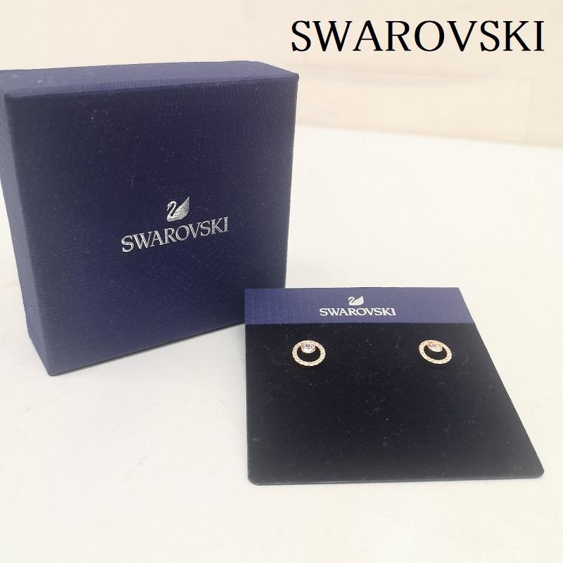 スワロフスキー SWAROVSKI アクセサリー ピアス クレイティビティ サークル ピアス スモール ローズゴールド - レディース USED 古着 中古 50157848