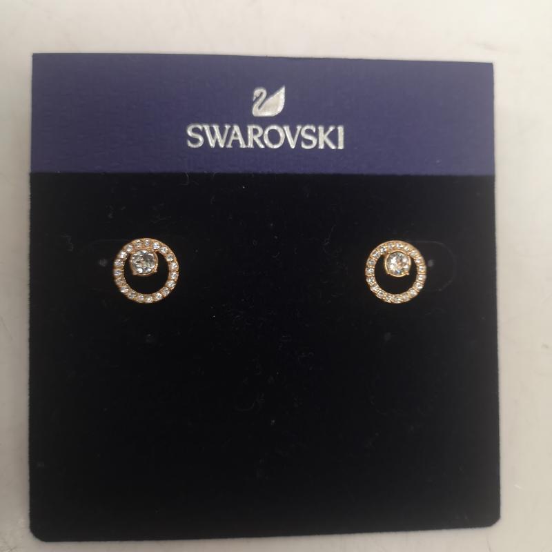 スワロフスキー SWAROVSKI アクセサリー ピアス クレイティビティ サークル ピアス スモール ローズゴールド - レディース USED 古着 中古 50157848