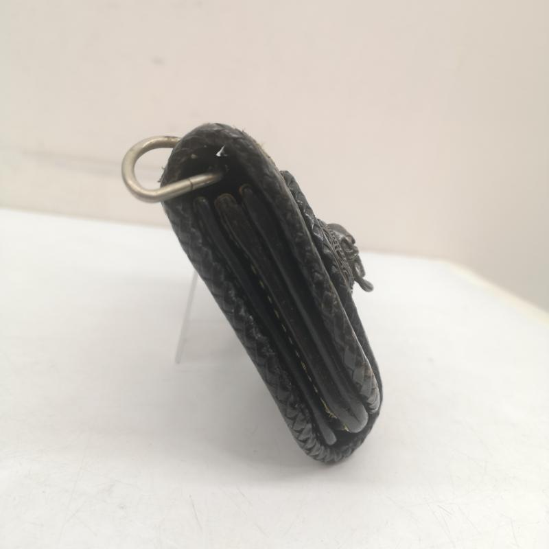 古着 USED 財布 長財布 DIOS BRAS スカル コンチョ 蛇 本革 パイソン レザーウォレット - 黒 / ブラック / black メンズ USED 古着 中古 50157852
