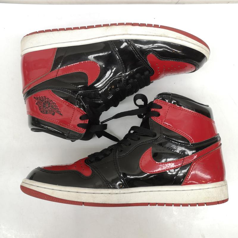 ナイキ NIKE スニーカー スニーカー AIR JORDAN 1 RETRO HIGH OG PATENT BRED 555088-063 28.0cm 黒 / ブラック / black X 赤 / レッド / red メンズ USED 古着 中古 50157860