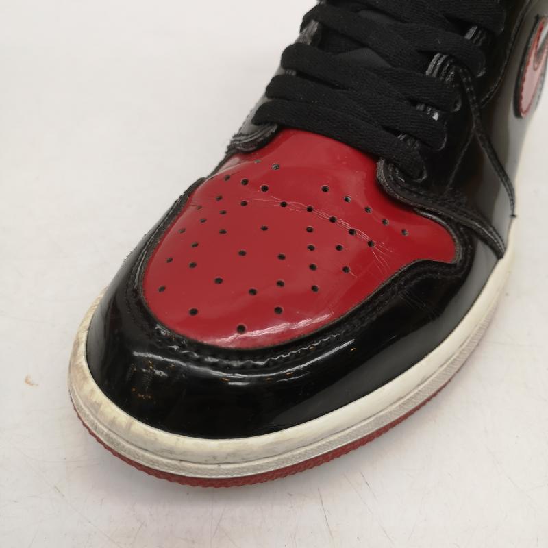 ナイキ NIKE スニーカー スニーカー AIR JORDAN 1 RETRO HIGH OG PATENT BRED 555088-063 28.0cm 黒 / ブラック / black X 赤 / レッド / red メンズ USED 古着 中古 50157860