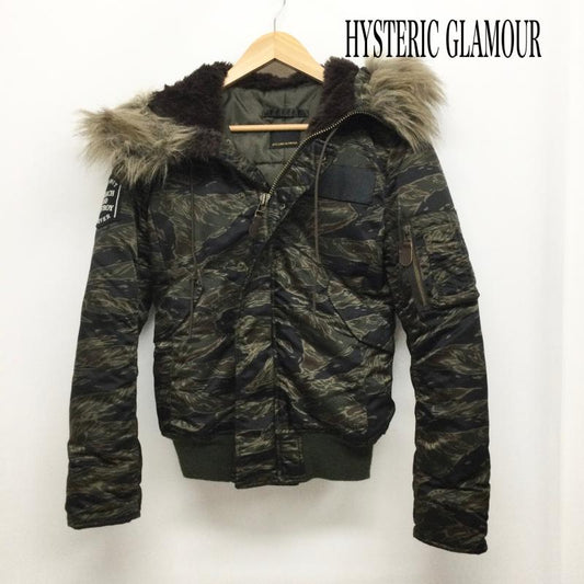 ヒステリックグラマー HYSTERIC GLAMOUR ジャケット、上着 ジャンパー、ブルゾン hysteric glamour 2AB-7100　迷彩　N-2B タイガーカモ プリマロフト FREE カモフラージュ柄・迷彩 緑 / グリーン / green レディース USED 古着 中古 50157867