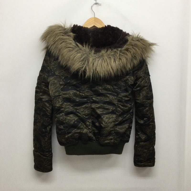 ヒステリックグラマー HYSTERIC GLAMOUR ジャケット、上着 ジャンパー、ブルゾン hysteric glamour 2AB-7100　迷彩　N-2B タイガーカモ プリマロフト FREE カモフラージュ柄・迷彩 緑 / グリーン / green レディース USED 古着 中古 50157867