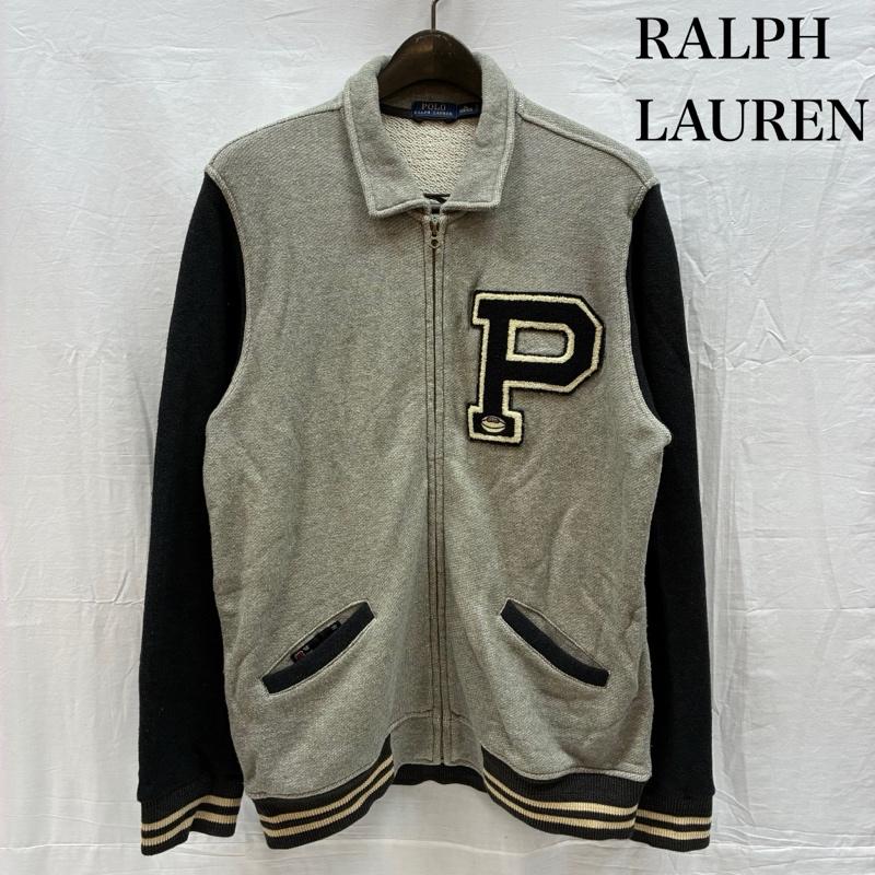 ポロラルフローレン POLO RALPH LAUREN ジャケット、上着 ジャンパー、ブルゾン フリース ヴァーシティ スタジアム ジャケット スタジャン スウェット 裏パイル起毛 インディアン ヴィンテージ加工 XL ロゴ、文字 X 刺繍 X ダメージ加工 メンズ USED 古着 中古 50157875