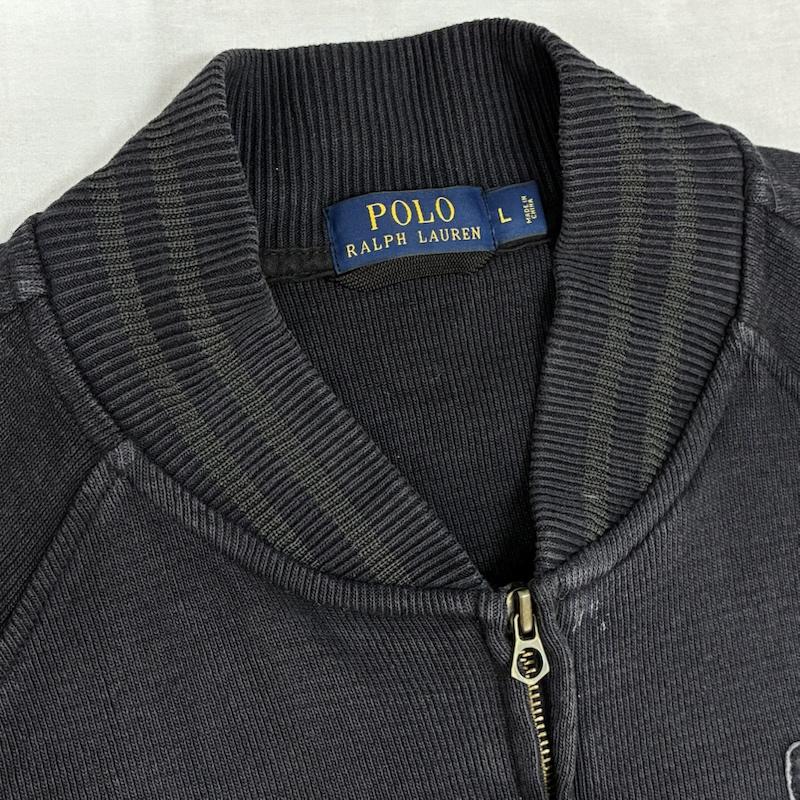ポロラルフローレン POLO RALPH LAUREN ジャケット、上着 ジャンパー、ブルゾン スカル エンブレム ニット ラグビー ヴァーシティ スタジアム ジャケット スタジャン ジップ ブルゾン L ロゴ、文字 X 刺繍 X ダメージ加工 メンズ USED 古着 中古 50157878