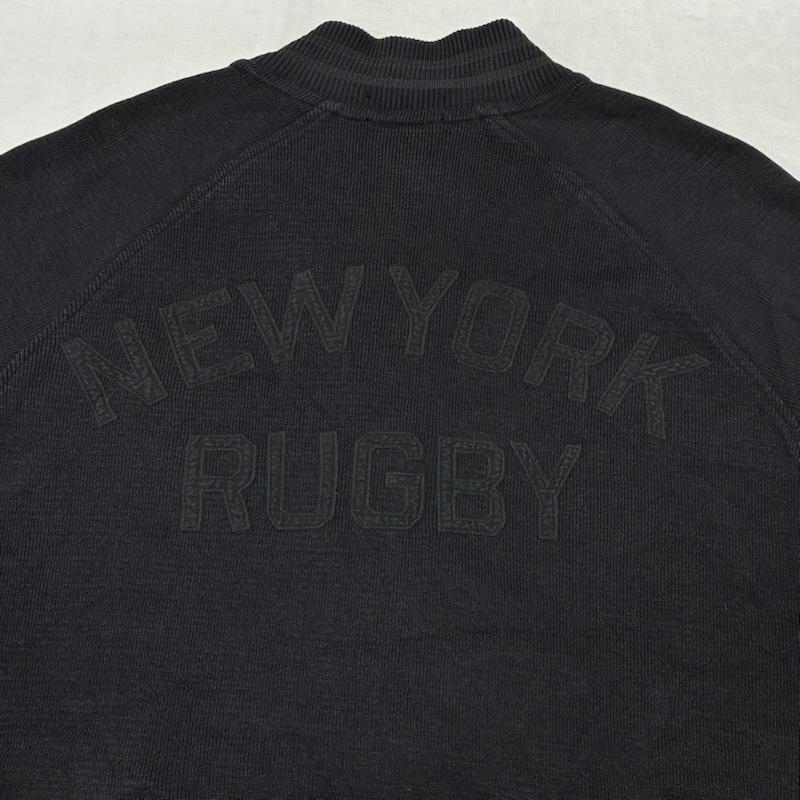 ポロラルフローレン POLO RALPH LAUREN ジャケット、上着 ジャンパー、ブルゾン スカル エンブレム ニット ラグビー ヴァーシティ スタジアム ジャケット スタジャン ジップ ブルゾン L ロゴ、文字 X 刺繍 X ダメージ加工 メンズ USED 古着 中古 50157878