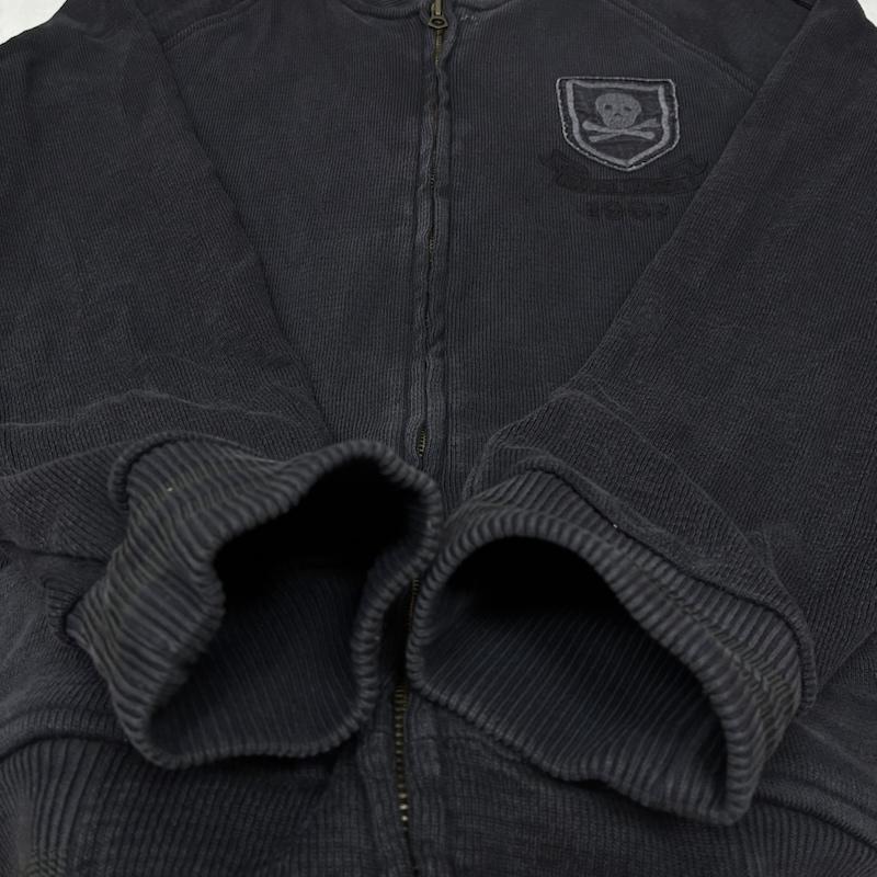 ポロラルフローレン POLO RALPH LAUREN ジャケット、上着 ジャンパー、ブルゾン スカル エンブレム ニット ラグビー ヴァーシティ スタジアム ジャケット スタジャン ジップ ブルゾン L ロゴ、文字 X 刺繍 X ダメージ加工 メンズ USED 古着 中古 50157878