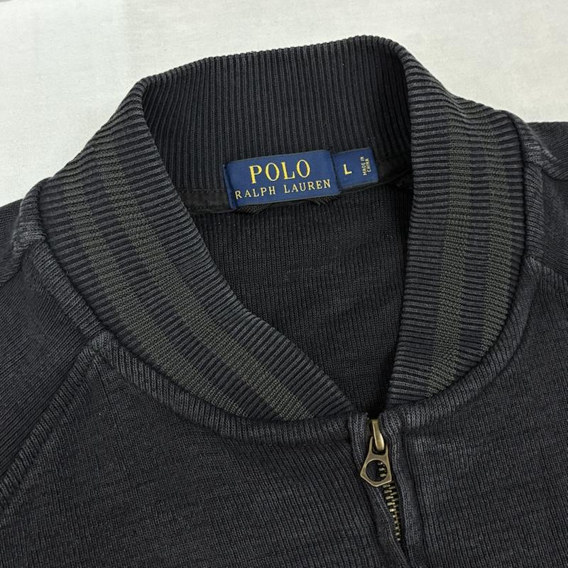 ポロラルフローレン POLO RALPH LAUREN ジャケット、上着 ジャンパー、ブルゾン スカル エンブレム ニット ラグビー ヴァーシティ スタジアム ジャケット スタジャン ジップ ブルゾン L ロゴ、文字 X 刺繍 X ダメージ加工 メンズ USED 古着 中古 50157879