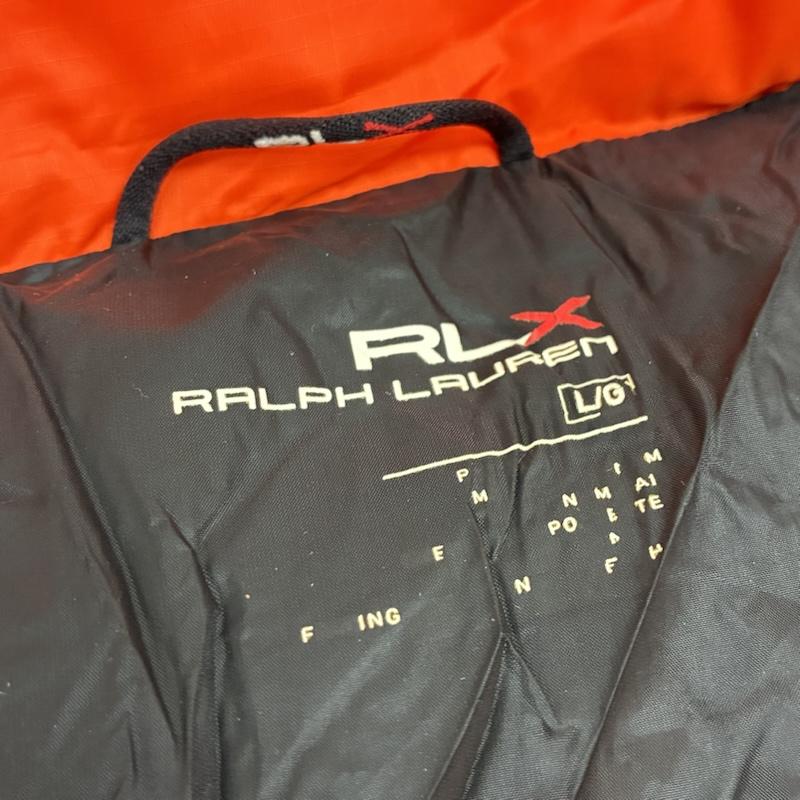 ラルフローレン RALPHLAUREN ジャケット、上着 ダウンベスト RLX ナイロン ジップアップ ダウンベスト ラバー ロゴ ワッペン L ワンポイント X ロゴ、文字 橙 / オレンジ / orange メンズ USED 古着 中古 50157889