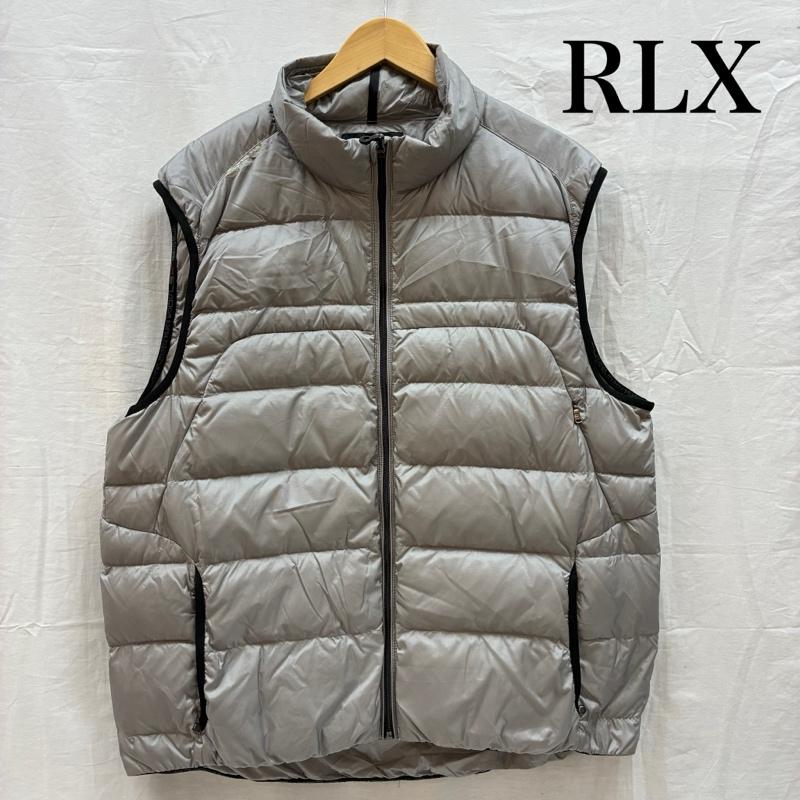 ラルフローレン RALPHLAUREN ジャケット、上着 ダウンベスト RLX ナイロン ジップアップ ダウンベスト XXL ロゴ、文字 灰 / グレー / gray メンズ USED 古着 中古 50157891