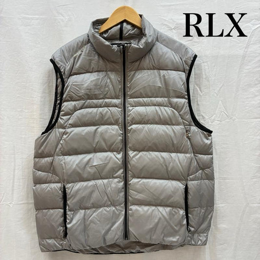 ラルフローレン RALPHLAUREN ジャケット、上着 ダウンベスト RLX ナイロン ジップアップ ダウンベスト XXL ロゴ、文字 灰 / グレー / gray メンズ USED 古着 中古 50157891