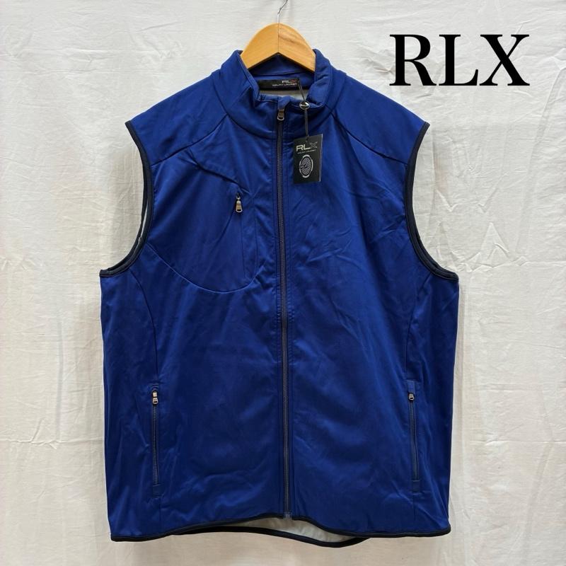 ラルフローレン RALPHLAUREN ジャケット、上着 ジャンパー、ブルゾン ストレッチ ナイロン ジップアップ ベスト XL ロゴ、文字 青 / ブルー / blue メンズ USED 古着 中古 50157892