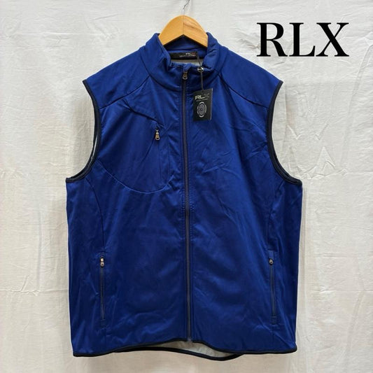 ラルフローレン RALPHLAUREN ジャケット、上着 ジャンパー、ブルゾン ストレッチ ナイロン ジップアップ ベスト XL ロゴ、文字 青 / ブルー / blue メンズ USED 古着 中古 50157892