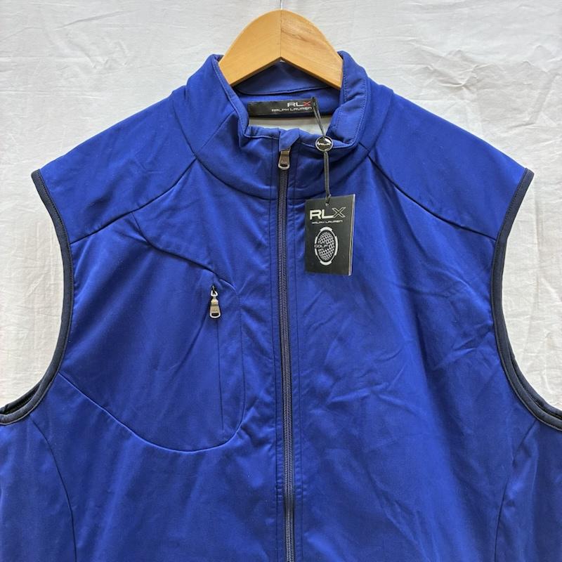 ラルフローレン RALPHLAUREN ジャケット、上着 ジャンパー、ブルゾン ストレッチ ナイロン ジップアップ ベスト XL ロゴ、文字 青 / ブルー / blue メンズ USED 古着 中古 50157892