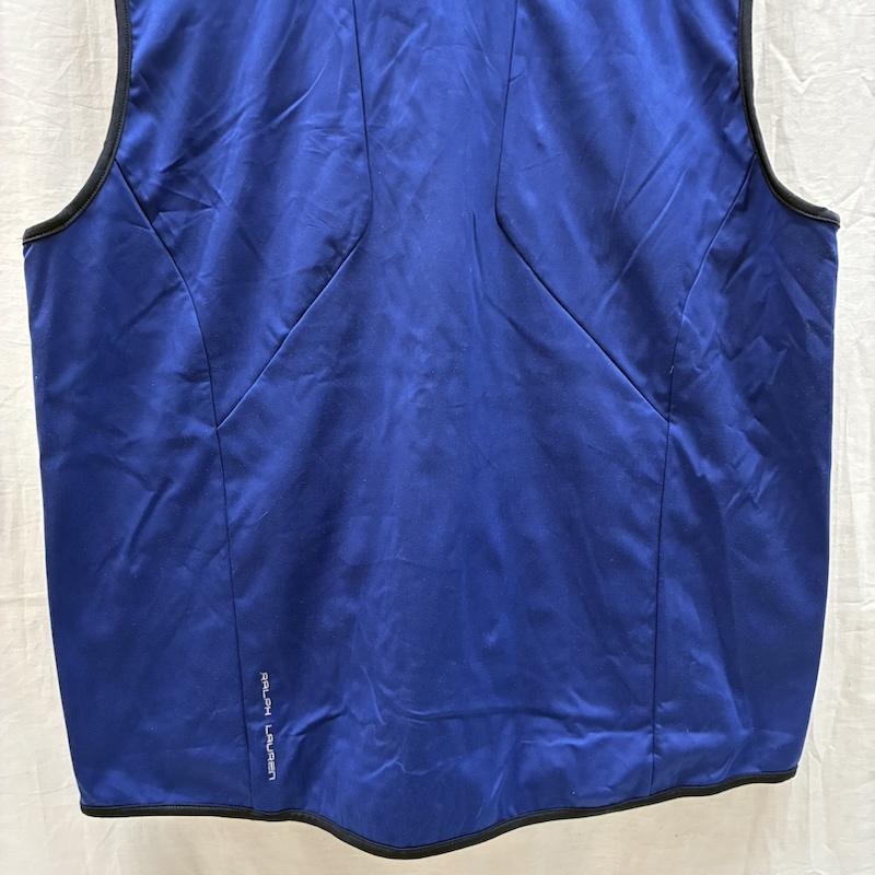 ラルフローレン RALPHLAUREN ジャケット、上着 ジャンパー、ブルゾン ストレッチ ナイロン ジップアップ ベスト XL ロゴ、文字 青 / ブルー / blue メンズ USED 古着 中古 50157892