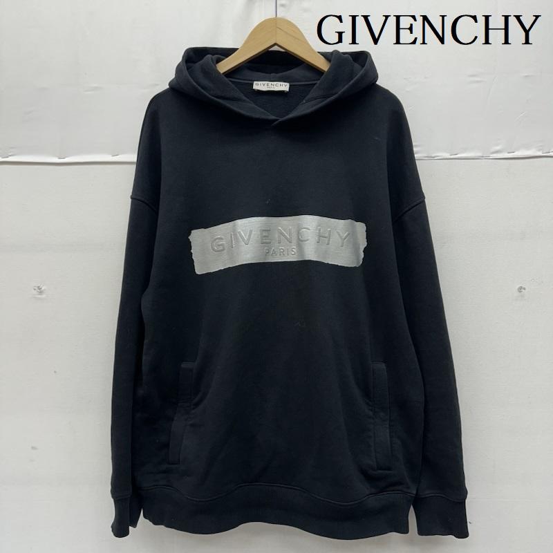 ジバンシィ GIVENCHY パーカー 長袖 20AW メタリック ロゴ パーカー BMJ0A230AF M 黒 / ブラック / black メンズ USED 古着 中古 50157893
