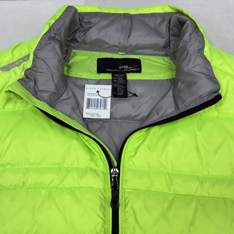 ラルフローレン RALPHLAUREN ジャケット、上着 ダウンベスト RLX ナイロン ジップアップ ダウンベスト XXL ロゴ、文字 黄緑 / イエローグリーン / メンズ USED 古着 中古 50157894