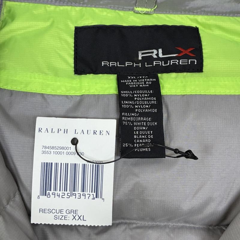 ラルフローレン RALPHLAUREN ジャケット、上着 ダウンベスト RLX ナイロン ジップアップ ダウンベスト XXL ロゴ、文字 黄緑 / イエローグリーン / メンズ USED 古着 中古 50157894
