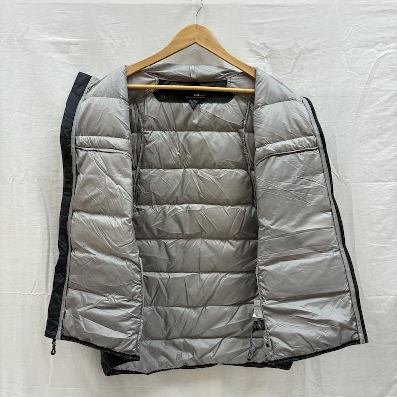 ラルフローレン RALPHLAUREN ジャケット、上着 ダウンベスト RLX ナイロン ジップアップ ダウンベスト XXL ロゴ、文字 黒 / ブラック / black メンズ USED 古着 中古 50157895