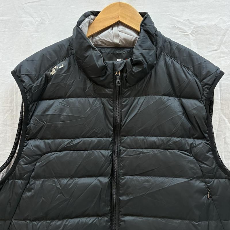 ラルフローレン RALPHLAUREN ジャケット、上着 ダウンベスト RLX ナイロン ジップアップ ダウンベスト XXL ロゴ、文字 黒 / ブラック / black メンズ USED 古着 中古 50157895