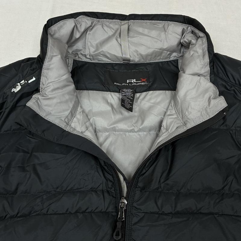ラルフローレン RALPHLAUREN ジャケット、上着 ダウンベスト RLX ナイロン ジップアップ ダウンベスト XXL ロゴ、文字 黒 / ブラック / black メンズ USED 古着 中古 50157895