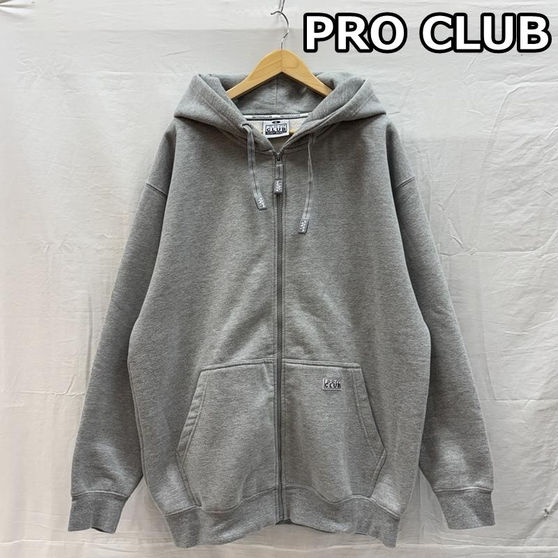 古着 USED パーカー 長袖 PRO CLUB プロクラブ ヘビーウェイト スウェット ジップアップ パーカー XL ワンポイント X ロゴ、文字 灰 / グレー / gray メンズ USED 古着 中古 50157903