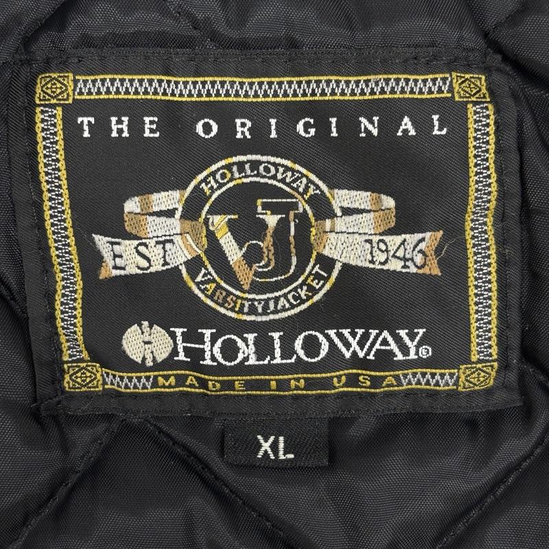 古着 USED ジャケット、上着 ジャンパー、ブルゾン Saliva サライヴァ 00s Holloway USA製 ウール レザー スタジャン スタジアム ジャケット XL ロゴ、文字 X 刺繍 黒 / ブラック / black メンズ USED 古着 中古 50157913