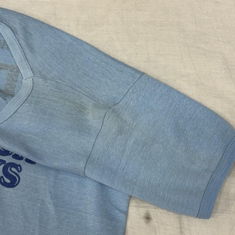ヴィンテージ VINTAGE Tシャツ 半袖 the BEACH BOYS ザ ビーチ ボーイズ 70s 78年 ワールド ツアー リンガー バンド Tシャツ ロゴ、文字 X プリント 水色 / ライトブルー / メンズ USED 古着 中古 50157914