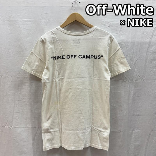 ナイキ NIKE Tシャツ 半袖 Off-white オフホワイト NIKE OFF CAMPUS TEE 日本未発売 NY ポップアップ 限定 Tシャツ XS ロゴ、文字 X プリント 白 / ホワイト / white メンズ USED 古着 中古 50157915