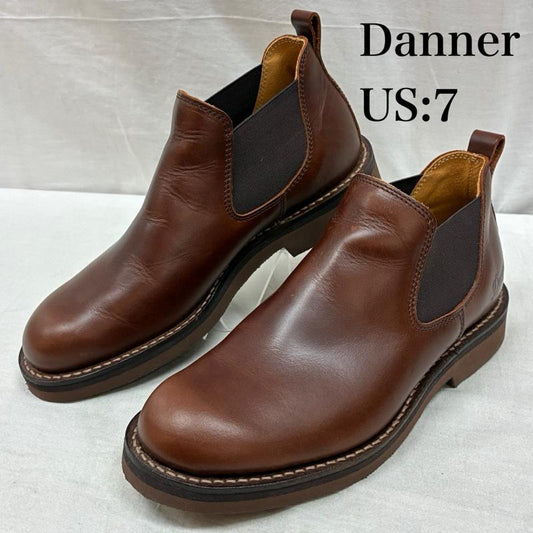 ダナー Danner ブーツ ショートブーツ メイウッド サイドゴア レザー シューズ アンクル ブーツ OIL RESISTING ソール D215006 US：7 茶 / ブラウン / brown メンズ USED 古着 中古 50157952