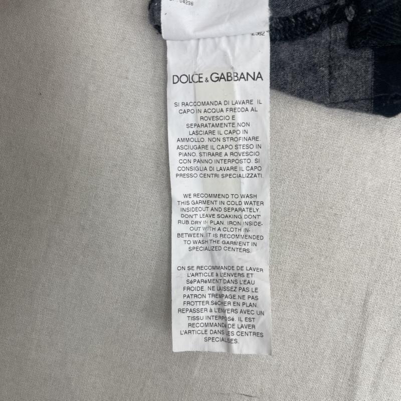 ドルチェアンドガッバーナ DOLCE&GABBANA ポロシャツ 長袖 ボーダー柄 刺繍 ワッペン 長袖 ラガー シャツ 44 黒 / ブラック / black メンズ USED 古着 中古 50157957