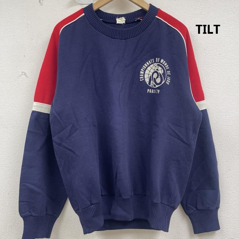ティルト TILT トレーナー 長袖 70s フランス製 ビンテージ オリンピック 切り替え スウェット 紺 / ネイビー / navy メンズ USED 古着 中古 50157960
