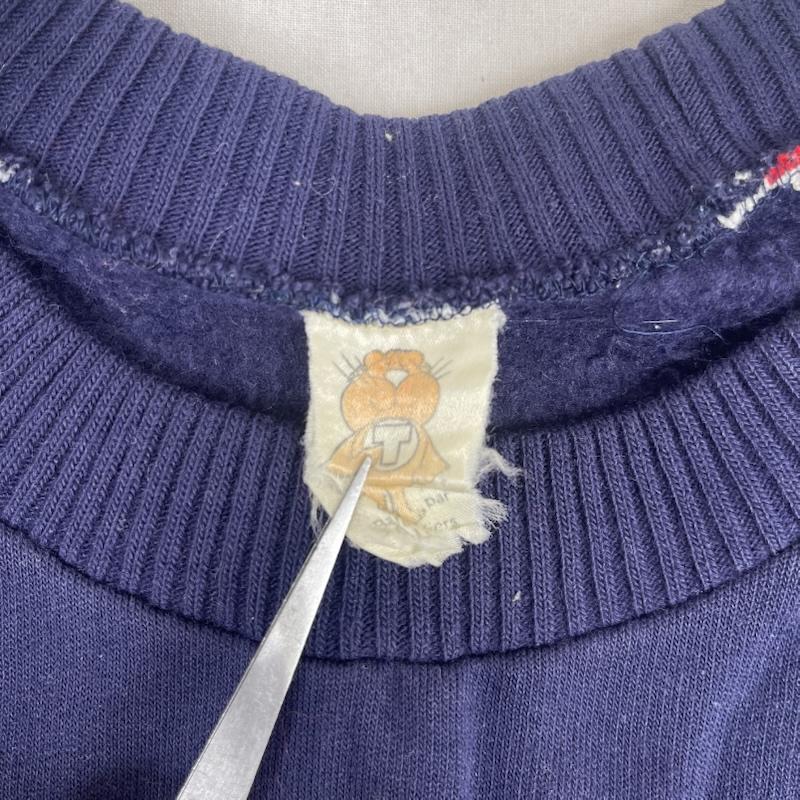 ティルト TILT トレーナー 長袖 70s フランス製 ビンテージ オリンピック 切り替え スウェット 紺 / ネイビー / navy メンズ USED 古着 中古 50157960
