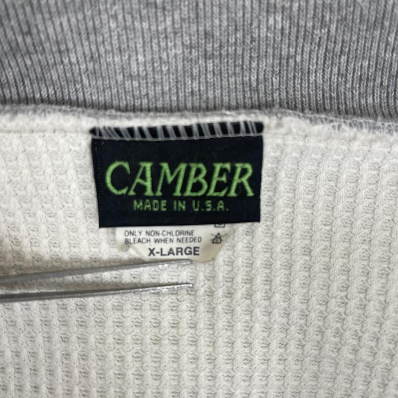 キャンバー CAMBER パーカー 長袖 USA製 ヘビーウェイト 裏地 サーマル ジップアップ パーカー XL 灰 / グレー / gray メンズ USED 古着 中古 50157961