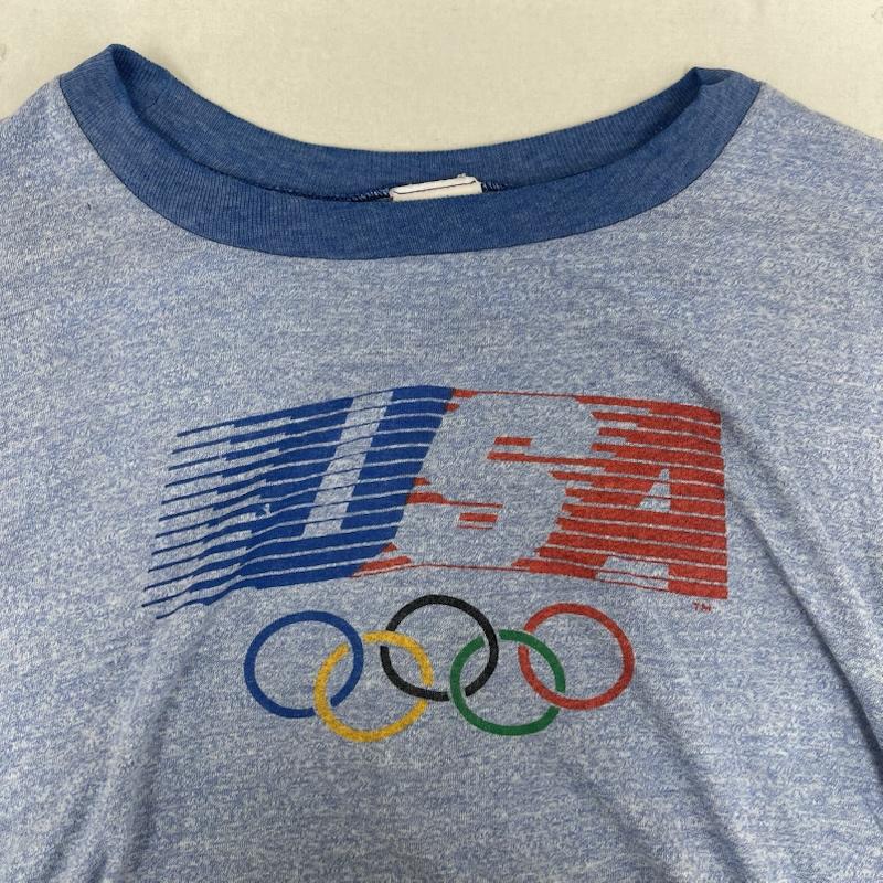 リーバイス Levi s Tシャツ 半袖 80s ロサンゼルス オリンピック リンガー Tシャツ L 水色 / ライトブルー / メンズ USED 古着 中古 50157962