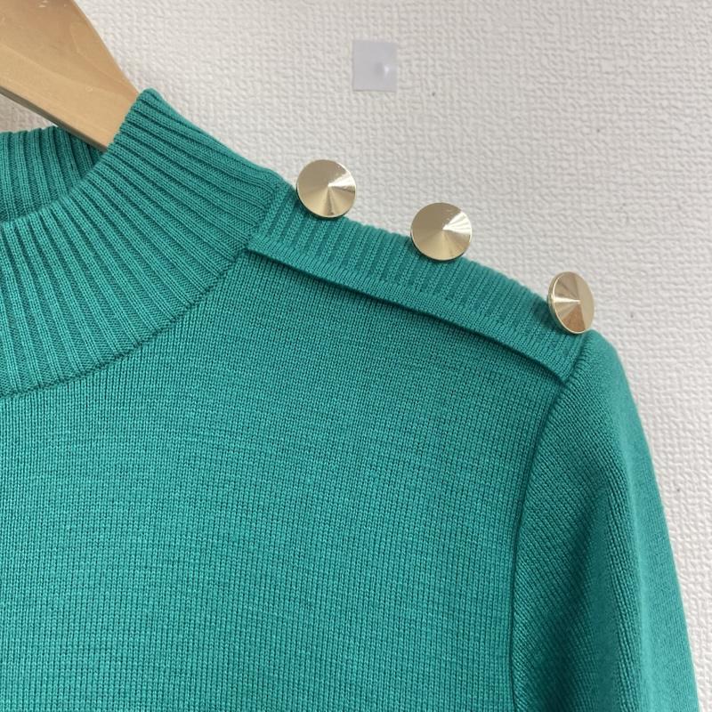 イヴサンローラン Yves Saint Laurent ニット、セーター 長袖 金ボタン ウール ロング カーディガン ニット コート M 緑 / グリーン / green レディース USED 古着 中古 50157963