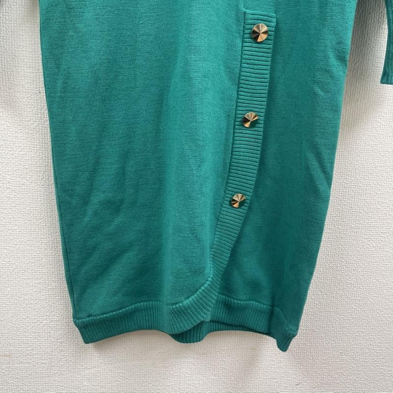 イヴサンローラン Yves Saint Laurent ニット、セーター 長袖 金ボタン ウール ロング カーディガン ニット コート M 緑 / グリーン / green レディース USED 古着 中古 50157963