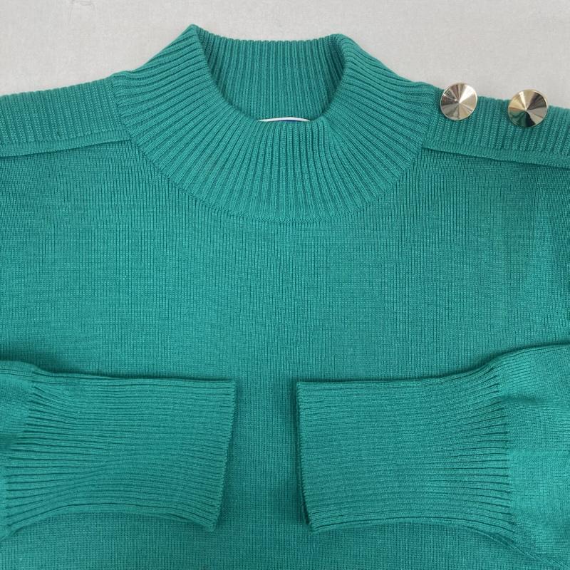 イヴサンローラン Yves Saint Laurent ニット、セーター 長袖 金ボタン ウール ロング カーディガン ニット コート M 緑 / グリーン / green レディース USED 古着 中古 50157963